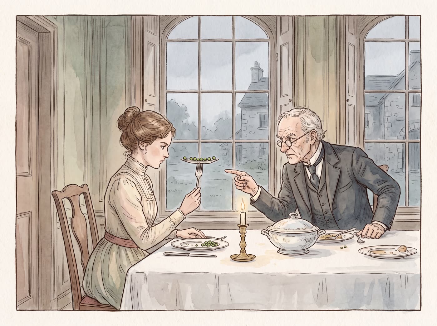 Storybook illustration for A Young Lady From Cork