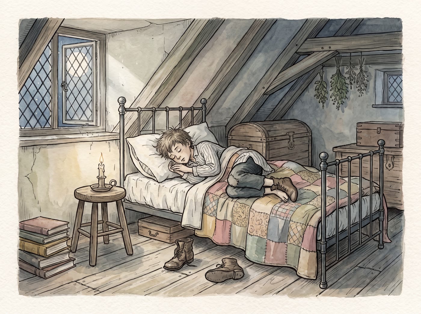 Storybook illustration for Diddle Diddle Dumpling