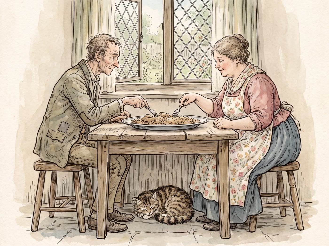 Storybook illustration for Jack Sprat