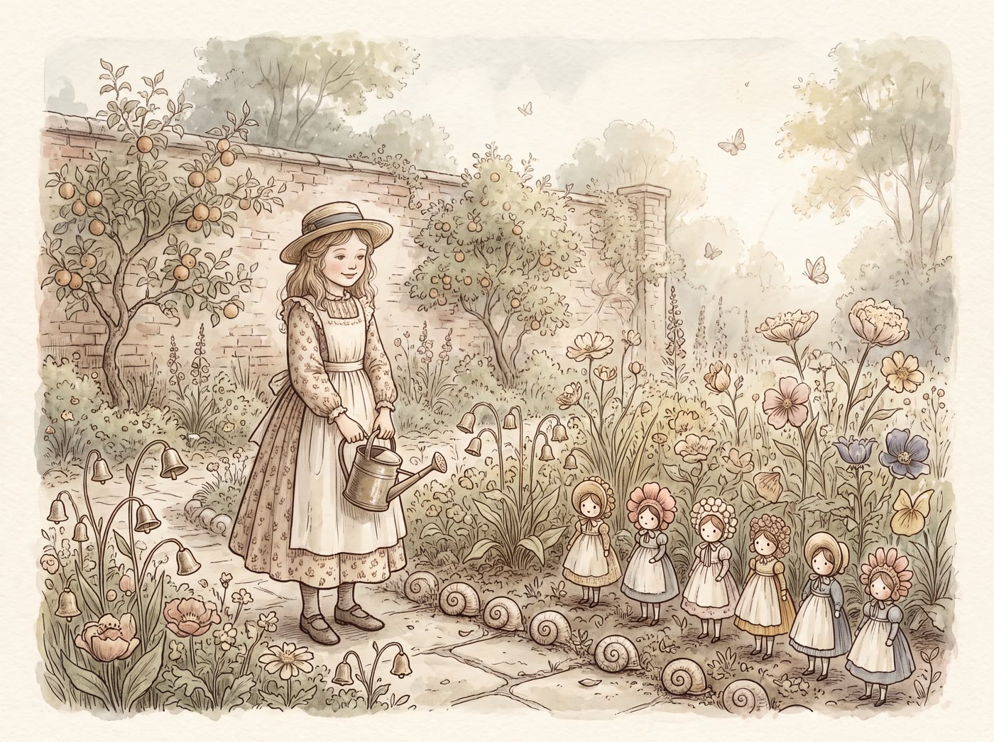 Storybook illustration for Mary Mary Quite Contrary
