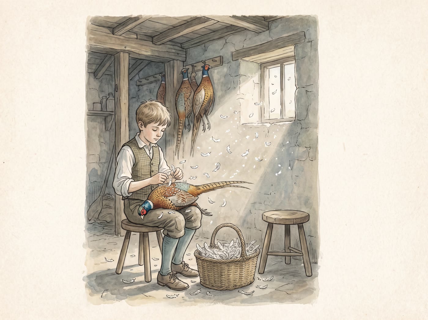 Storybook illustration for I'm Not a Pheasant Plucker