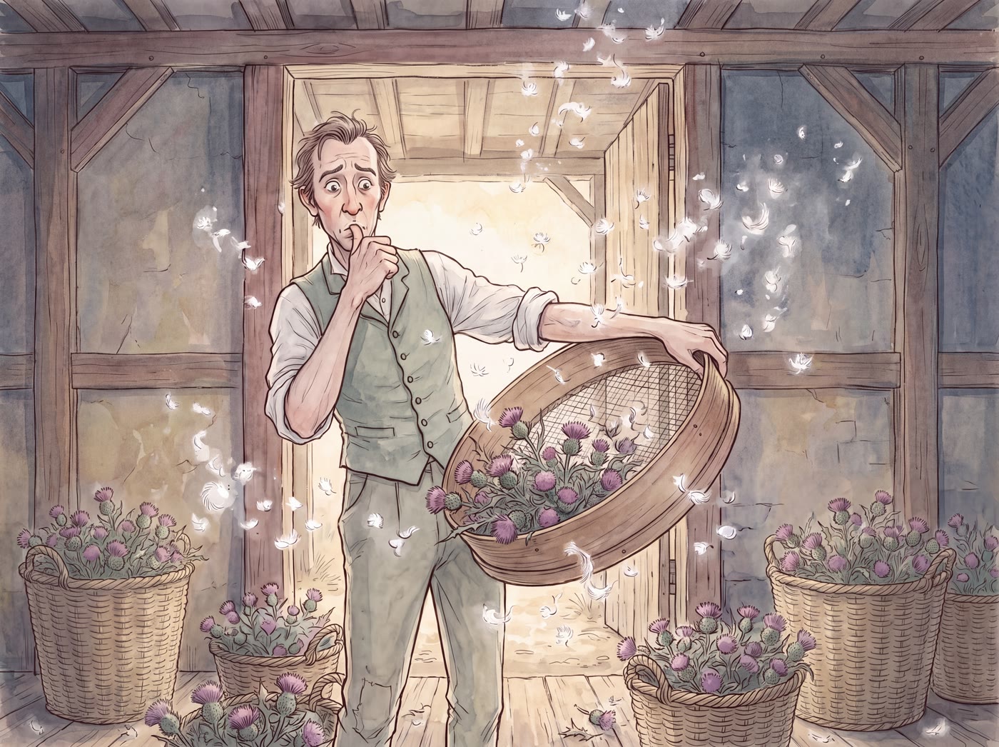 Storybook illustration for Theophilus Thistle