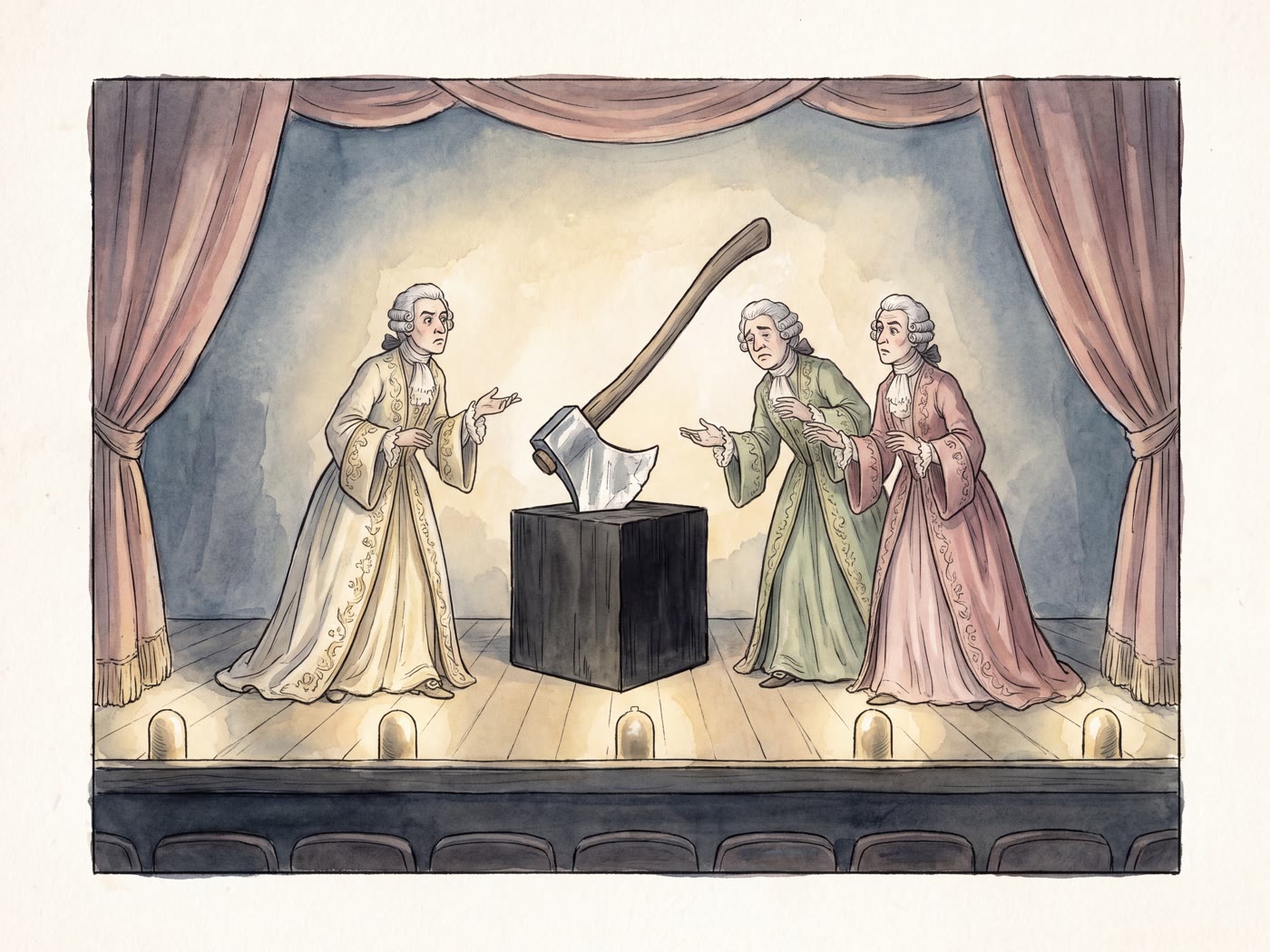 Storybook illustration for To Sit in Solemn Silence